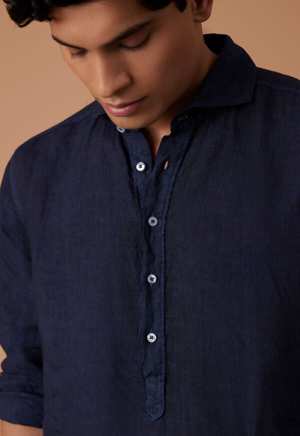Paul Stuart Washed Linen Pullover Shirt, image 4