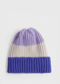 Paul Stuart Cashmere Tricolor Rib Beanie, thumbnail 1