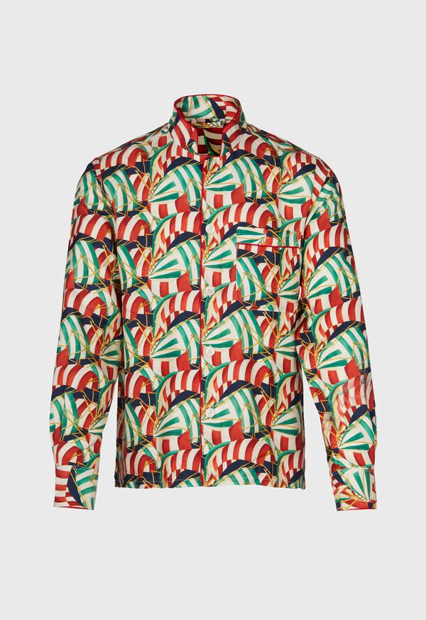 Paul Stuart Silk Sailboat Printed Pajama, image 2