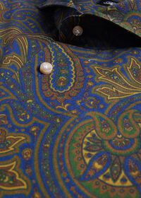 Paul Stuart Cotton Printed Paisley Sport Shirt, thumbnail 2