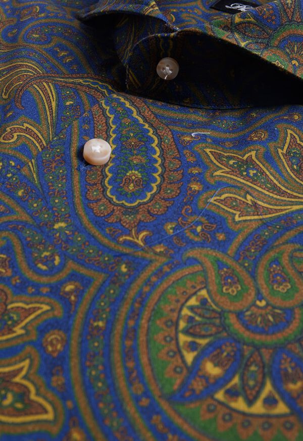 Paul Stuart Cotton Printed Paisley Sport Shirt, image 2