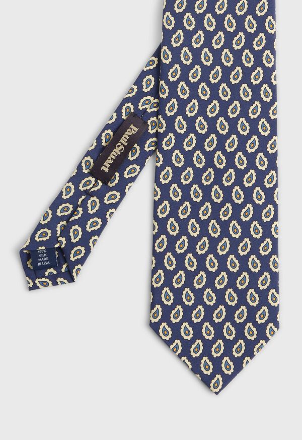 Paul Stuart Printed Madder Silk Tossed Pine Tie, image 1