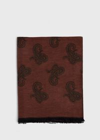 Paul Stuart Jacquard Paisley Wool Blend Scarf, thumbnail 2