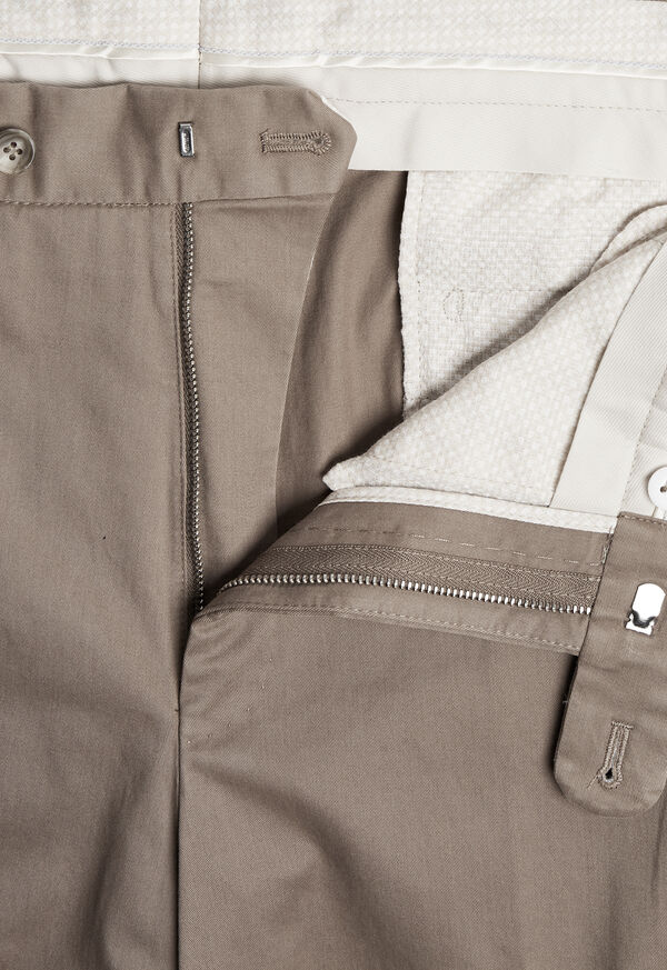 Paul Stuart Khaki Cotton Stretch Pant, image 2