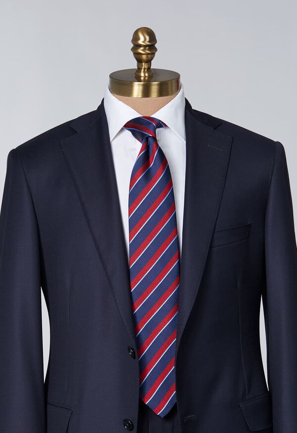 Paul Stuart Silk Jacquard Stripe Tie, image 2