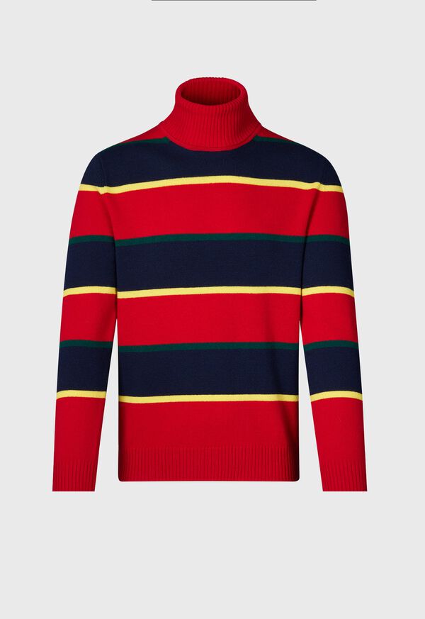 Paul Stuart Wool Regimental Stripe Turtleneck, image 1