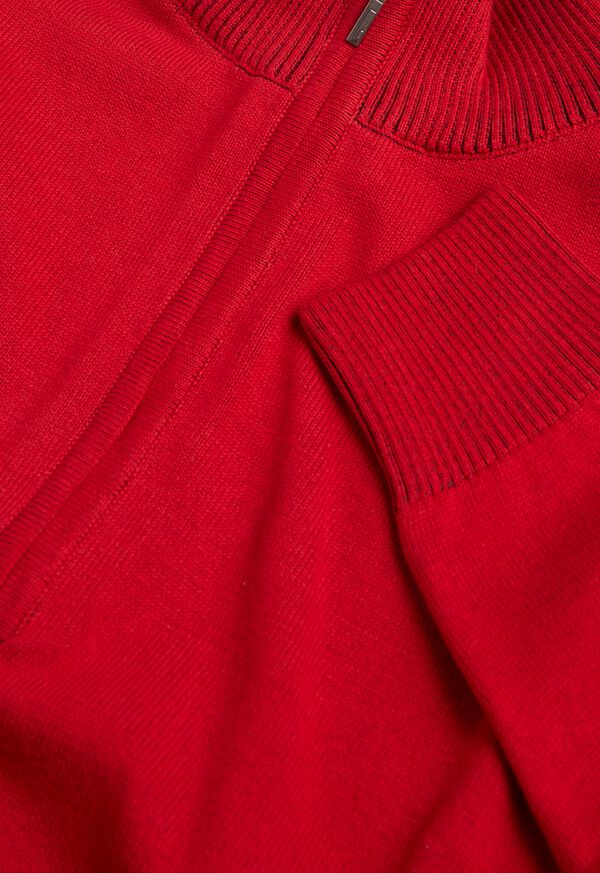 Paul Stuart Cotton Solid 1/4 Zip Sweater, image 2
