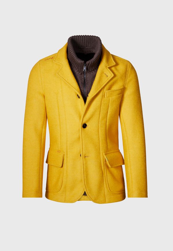 Paul Stuart Wool Raw Edge Jacket with Gilet