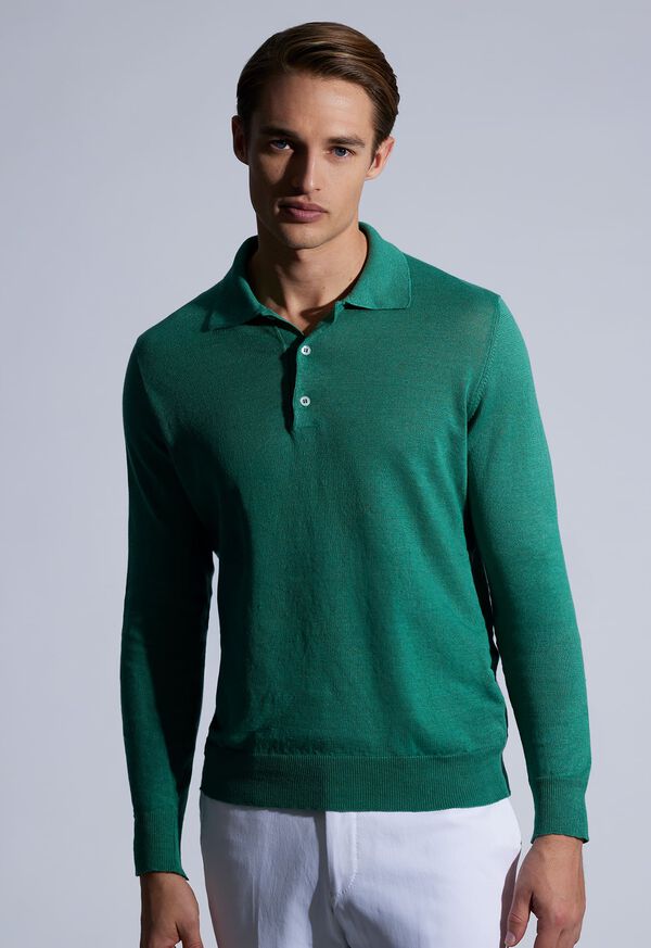Paul Stuart Linen & Cotton Polo Shirt, image 2