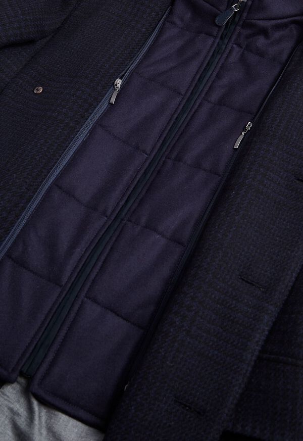 Paul Stuart Wool and Cashmere Plaid Hybrid Coat with Gilet, image 5