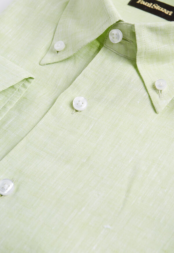 Paul Stuart Linen Button-Down Collar Sport Shirt, image 2