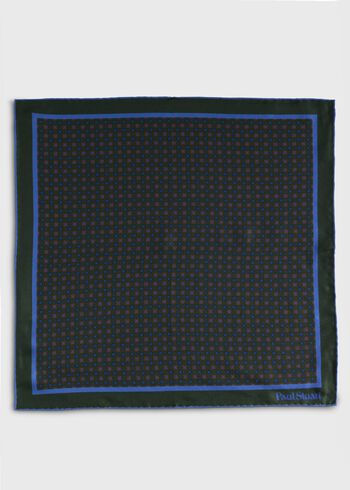 Paul Stuart Micro Medallion Print Pocket Square