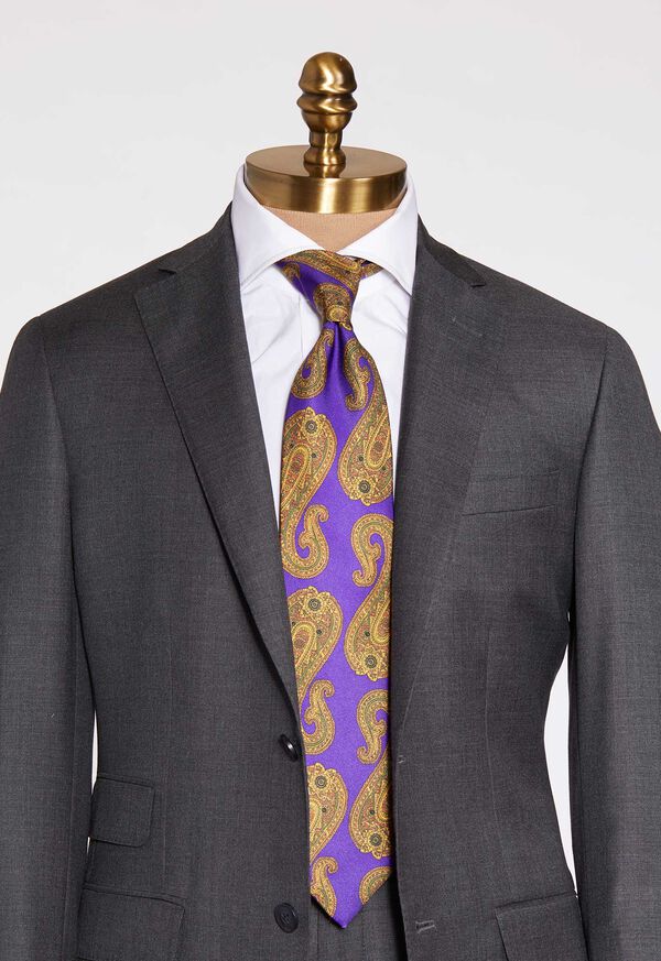 Paul Stuart Paisley Print Silk Tie, image 2