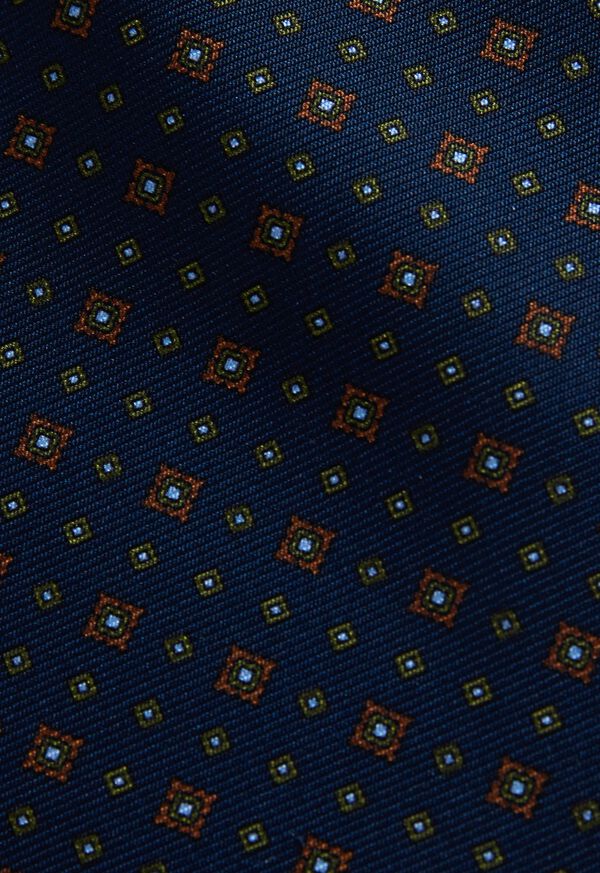 Paul Stuart Micro Medallion Print Silk Ascot, image 3