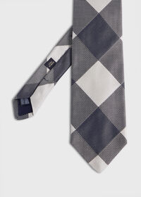 Paul Stuart Woven Silk Oversized Check Tie, thumbnail 1