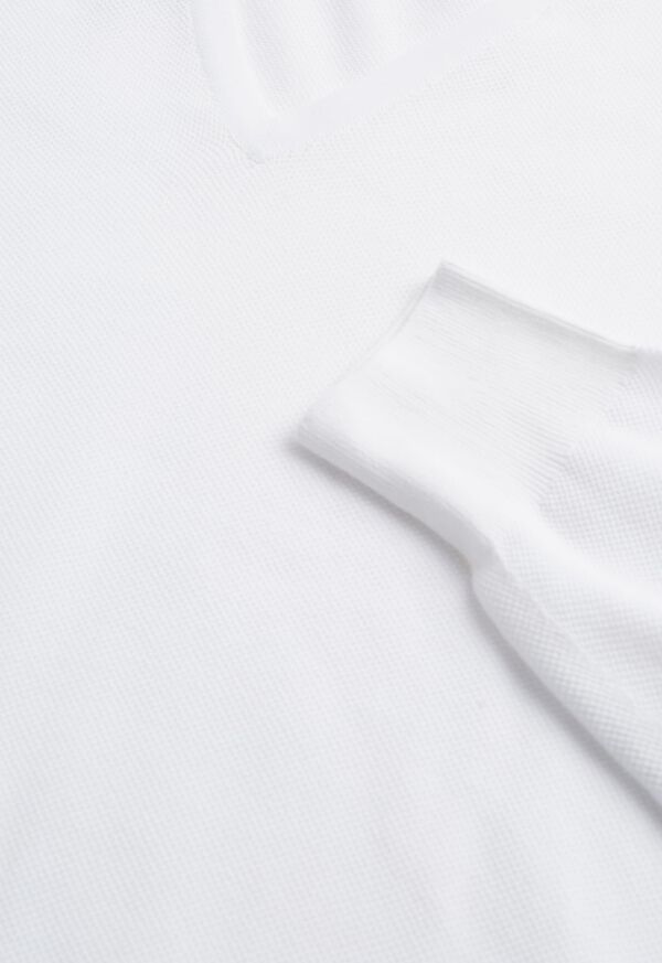 Paul Stuart Cotton Pique V-Neck Sweater, image 3
