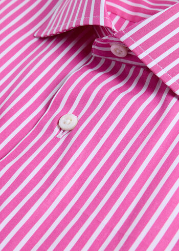 Paul Stuart Cotton Vertical Stripe Sport Shirt