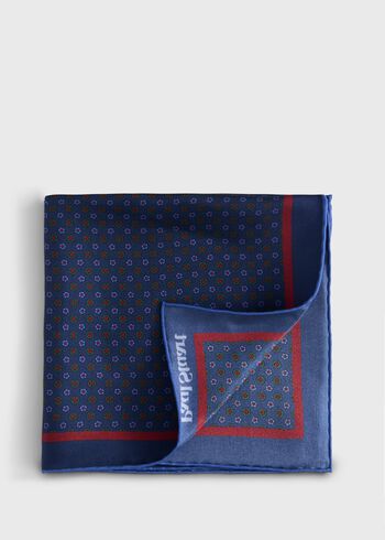 Paul Stuart Micro Medallion Print Pocket Square