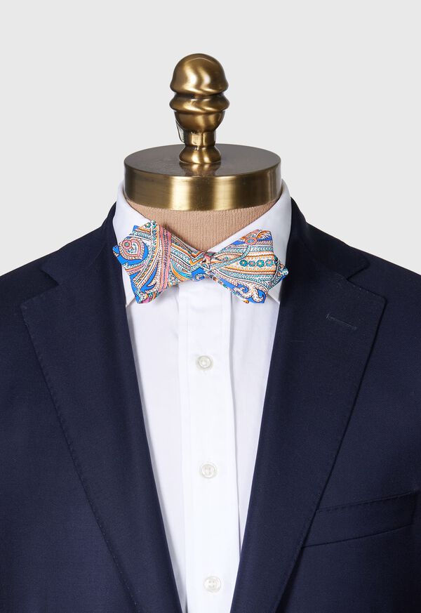 Paul Stuart Printed Habotai Silk Paisley Bow Tie, image 2