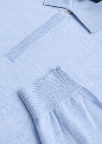 Paul Stuart Cashmere & Silk Long Sleeve Polo