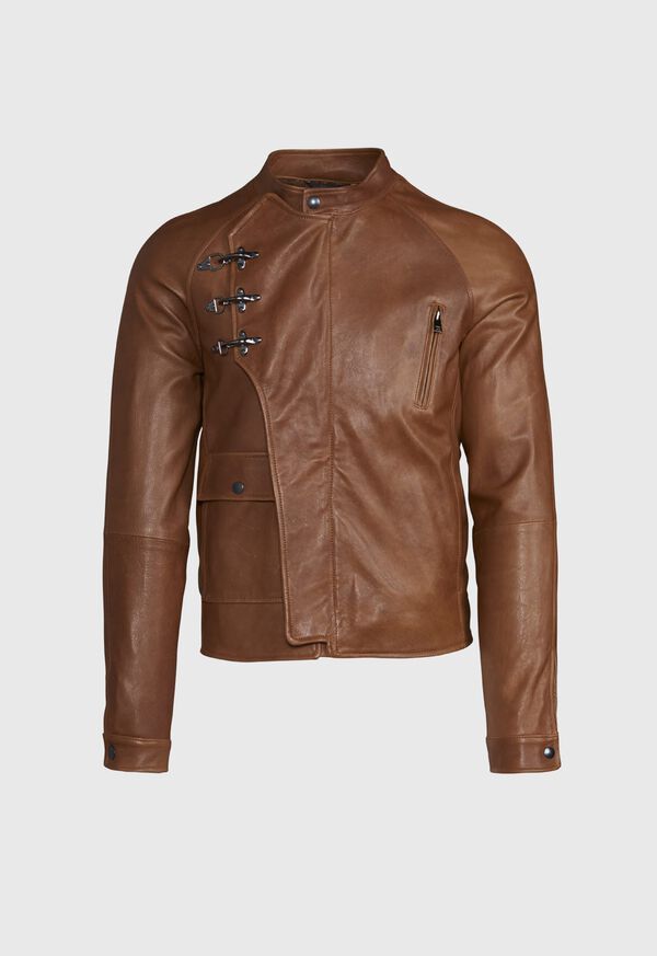Paul Stuart Nappa Leather Jacket with Clips, image 1