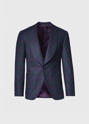 Paul Stuart Cashmere Plaid Shawl Collar Dinner Jacket