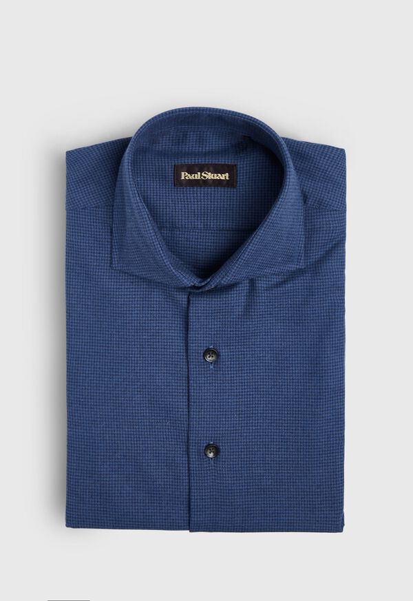 Paul Stuart Houndstooth Brushed Flannel Sport Shirt, image 1