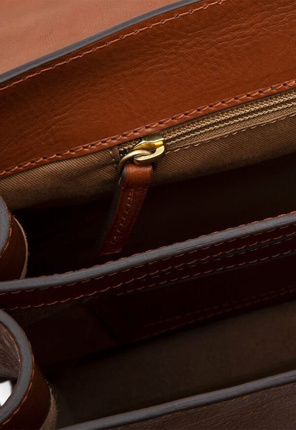 Paul Stuart Bridle Leather Briefcase with Shoulder Strap, image 2