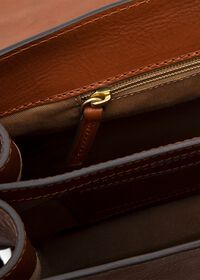 Paul Stuart Bridle Leather Briefcase with Shoulder Strap, thumbnail 2