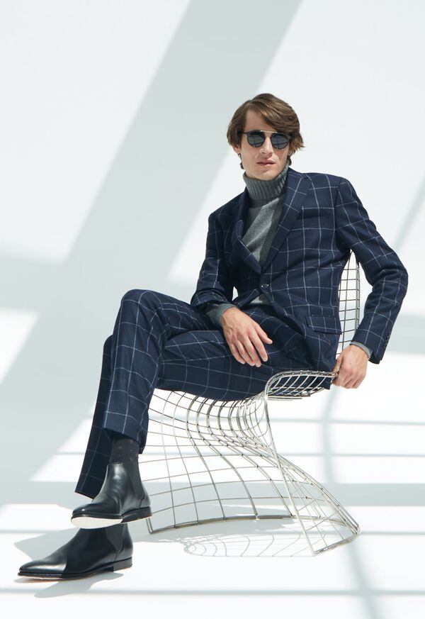 Paul Stuart Windowpane Flannel Suit, image 2