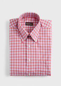 Paul Stuart Cotton Two Color Gingham Sport Shirt, thumbnail 1