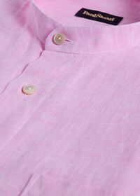 Paul Stuart Washed Linen Stand Collar Shirt, thumbnail 2