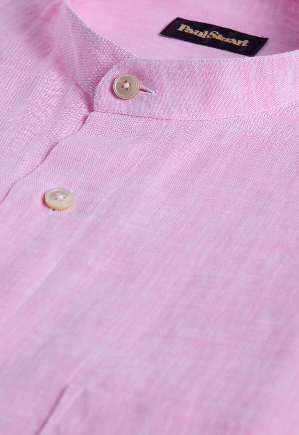 Paul Stuart Washed Linen Stand Collar Shirt, image 2