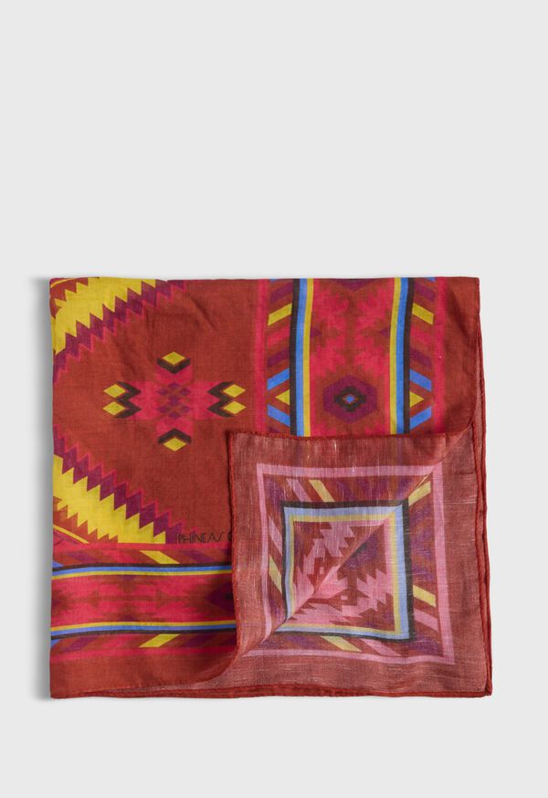 Paul Stuart Linen & Silk Print Bandana, image 1