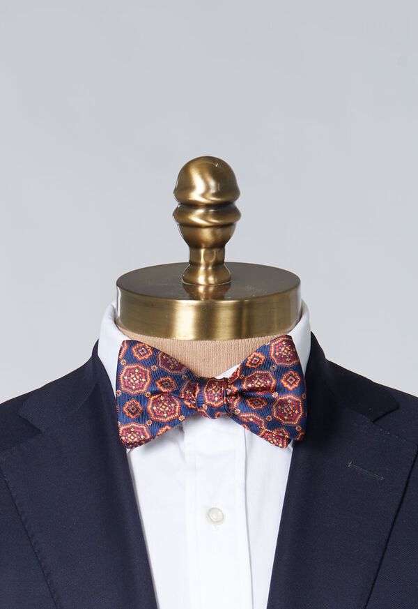 Paul Stuart Woven Silk Large Medallion Bow Tie, image 2