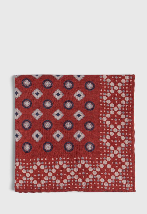 Paul Stuart Reversible Large Print Medallion Pocket Square, image 2