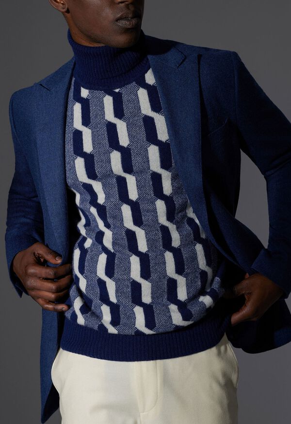 Paul Stuart Geometric Cashmere Turtleneck, image 2