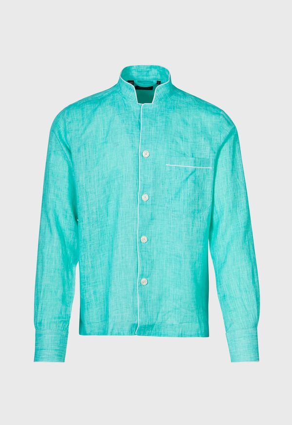 Paul Stuart Linen Stand Collar Pajama, image 2