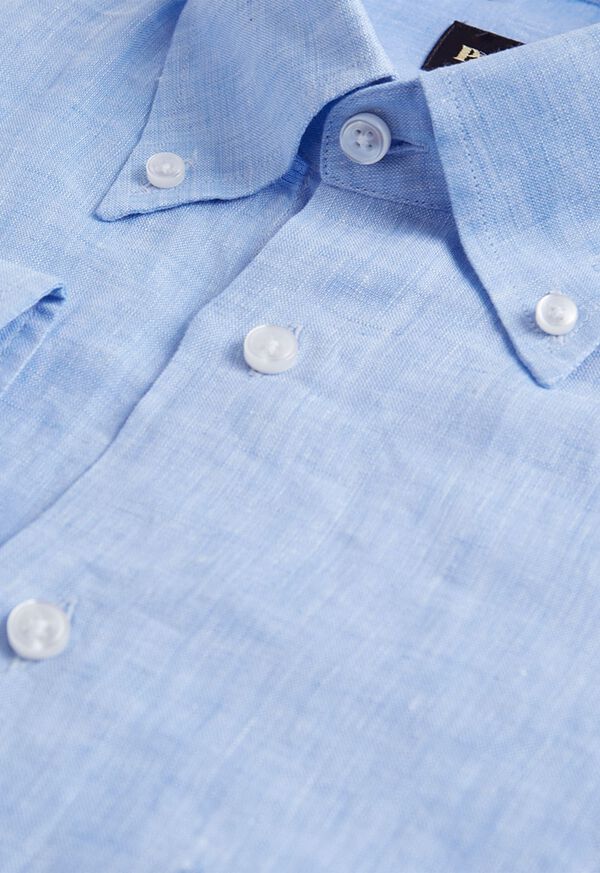Paul Stuart Linen Button-Down Collar Sport Shirt, image 2