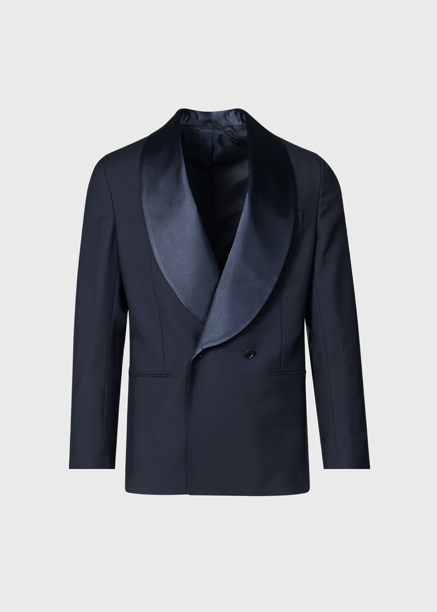 Double Breasted Satin Shawl Lapel Tuxedo