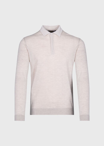 Paul Stuart Cashmere & Silk Long Sleeve Polo