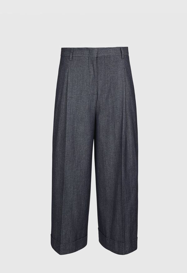 Paul Stuart Wool & Cotton Denim Culotte, image 1