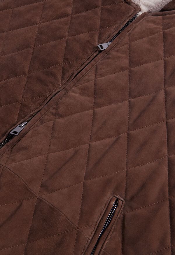 Paul Stuart Quilted Suede Vest, image 3