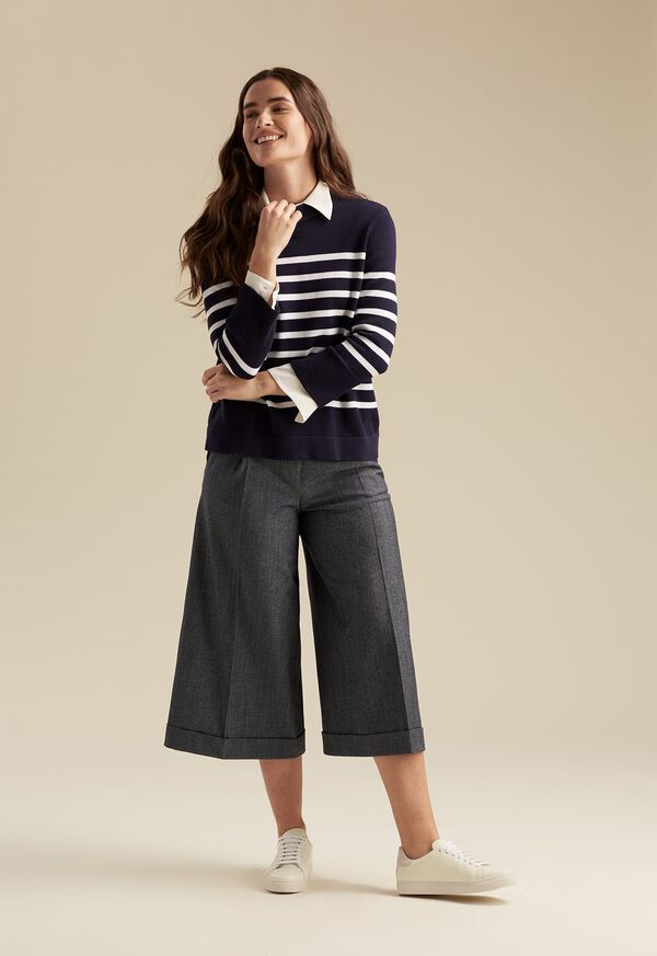 Paul Stuart Striped Sweater & Culottes, image 1