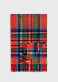 Paul Stuart Lambswool Plaid Scarf, thumbnail 1