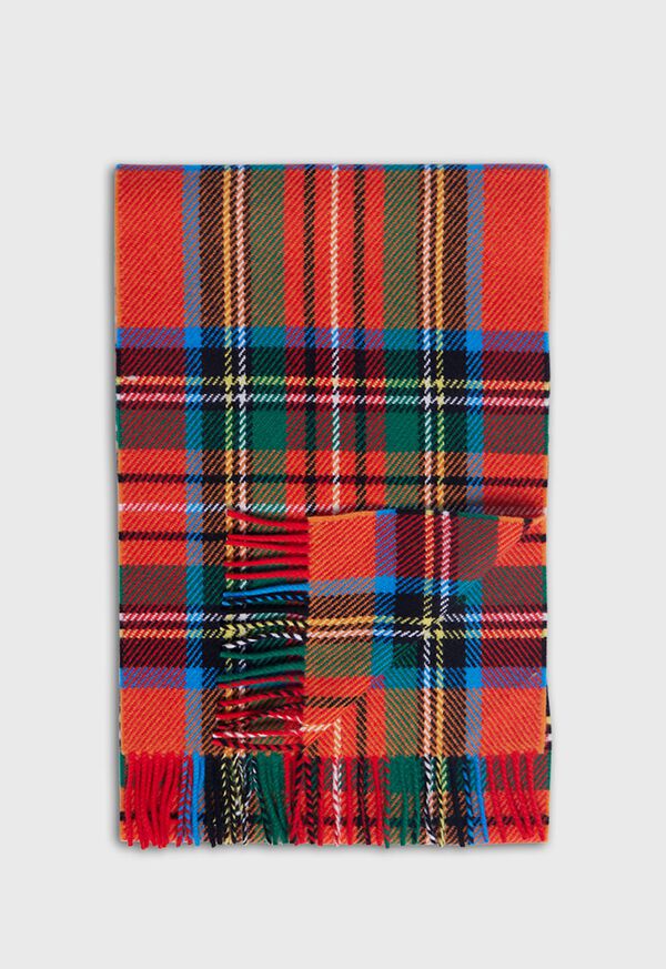 Paul Stuart Lambswool Plaid Scarf, image 1