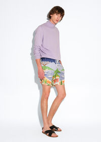 Paul Stuart Palm Tree and Lake Scene Swim Trunk, thumbnail 2