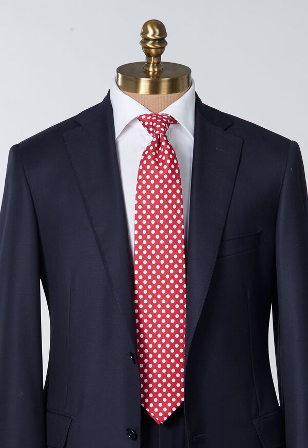Paul Stuart Printed Silk & Cotton Polka Dot Tie, image 6