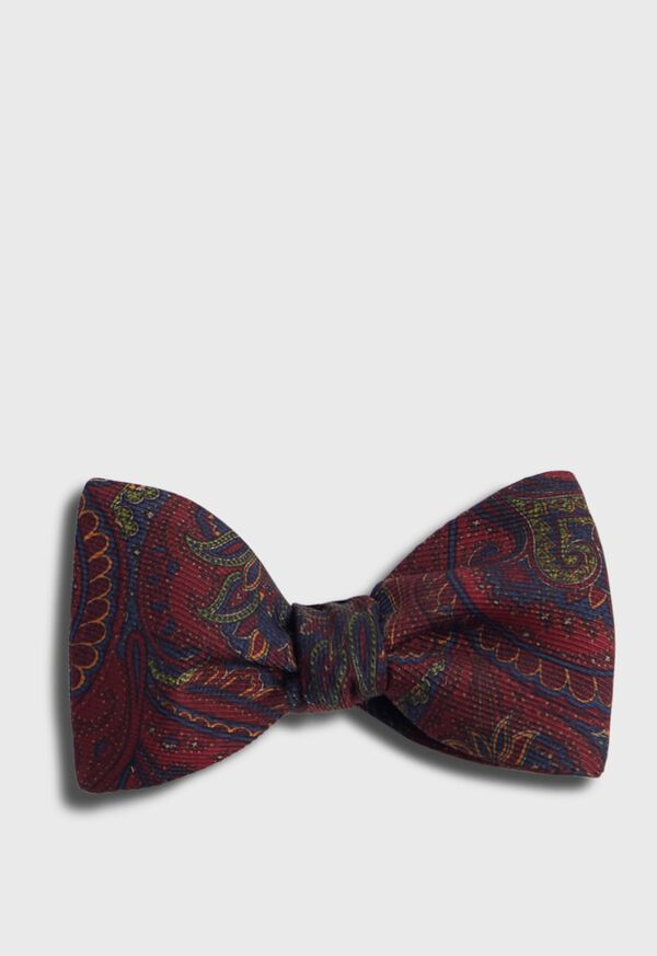Paul Stuart Silk Paisley Print Bow Tie, image 1
