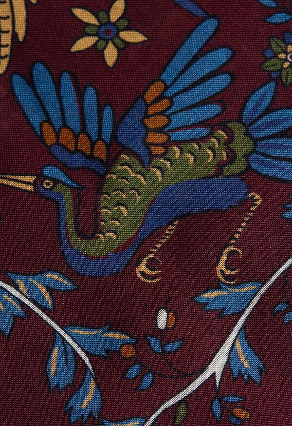 Paul Stuart Woodland Print Pocket Square, image 3